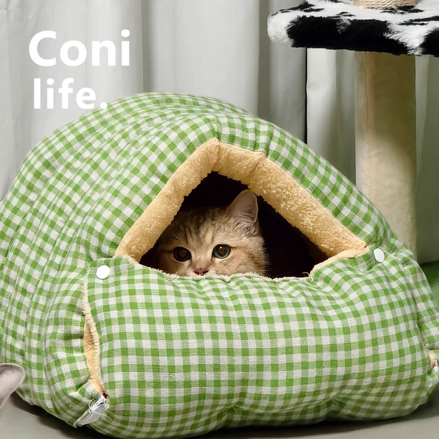 Coni life猫窝冬季保暖封闭式可拆洗四季通用猫咪窝狗窝猫床猫屋