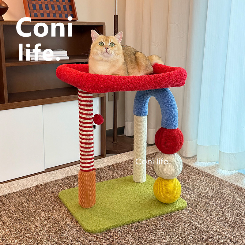 Coni life猫爬架猫窝一体剑麻猫抓柱猫架子小型不占地猫玩具用品