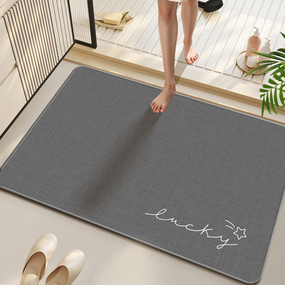 浴室防滑地垫吸水化妆室脚垫厕所地毯洗手台洗澡地舖垫门口矽藻泥