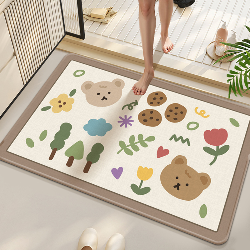 卫生间硅藻浴室地垫【速干吸水】