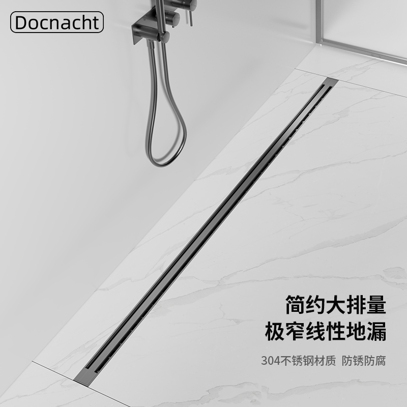 不锈钢隐形线型地漏极窄长型浴室淋浴房卫生间长条排水槽防虫防臭