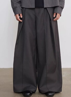 Dzic98（闭店清仓不退换）男士高级时尚感松弛慵懒风休闲西裤子