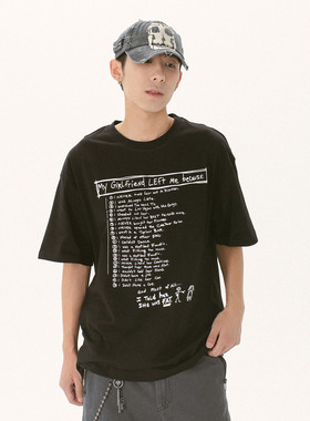 Ketchup Vintage（闭店清仓中）恶搞标语印花夏季纯棉男女短袖T恤