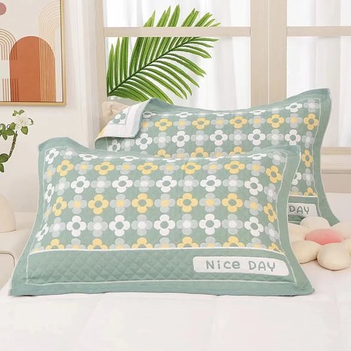 枕巾2024新款纯棉可固定神器夏季防头油男生纱布防滑不脱落52*78