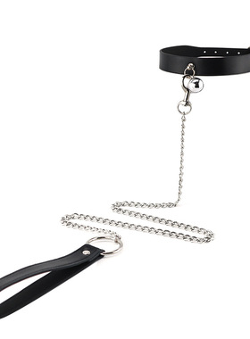 真皮项圈女定制刻字高级黑色choker项链金属链牵引颈带