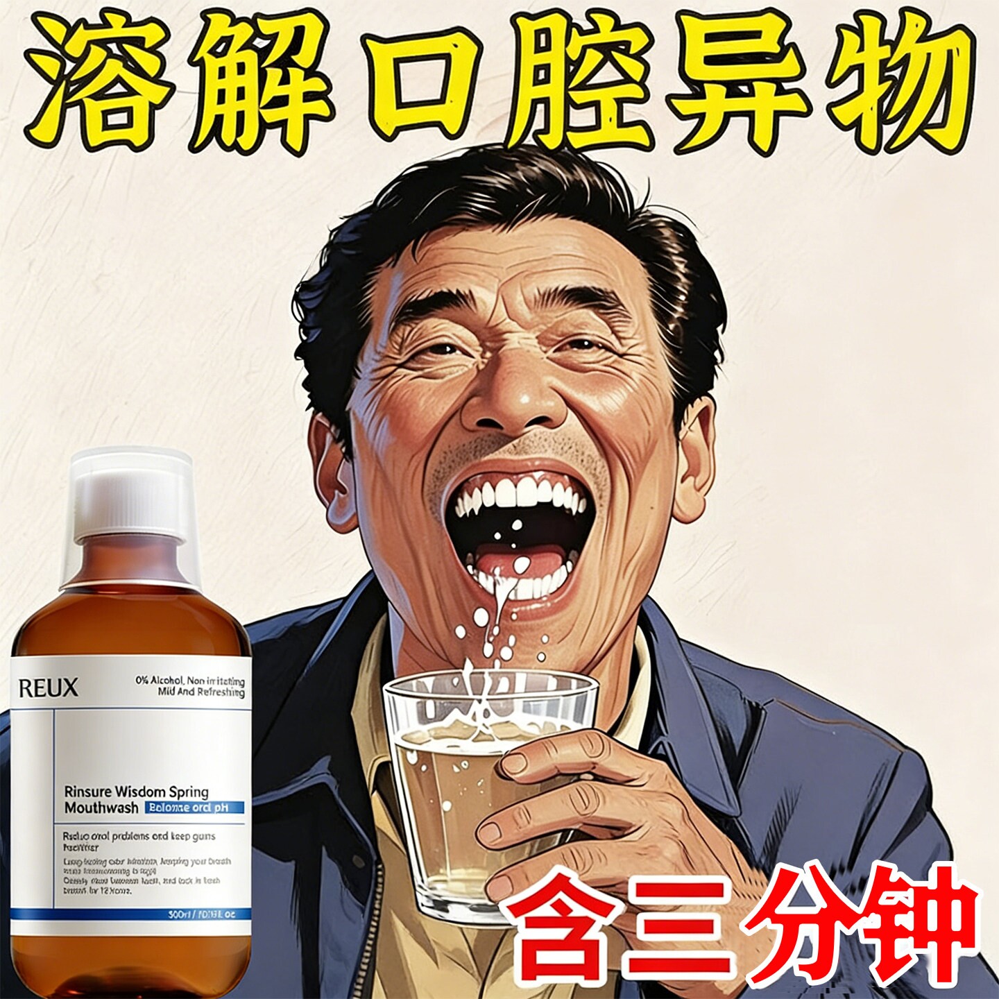 【小红书爆款王】牙石溶解茶渍烟渍污垢牙垢黄牙渍清理神器漱口水