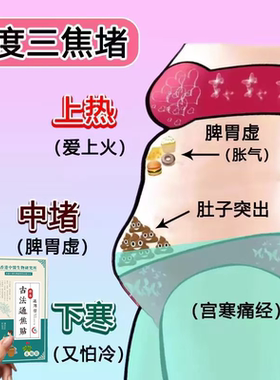 香港国医上热下寒中焦淤堵三焦不通虚不受补调理脾胃古法通焦贴