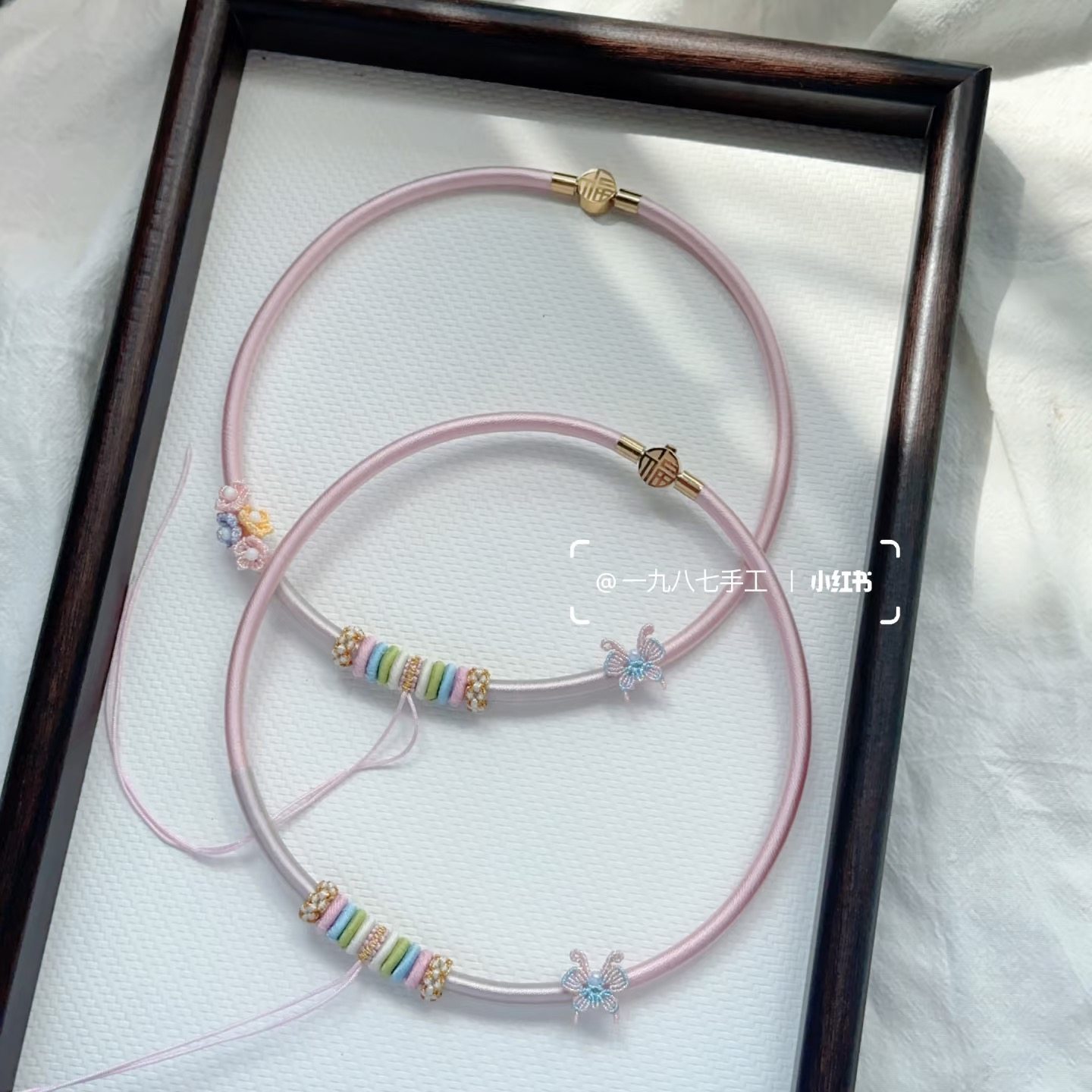 宝宝项圈多挂纯手工编织绳中式富贵百搭满月百天周岁礼长命抓周