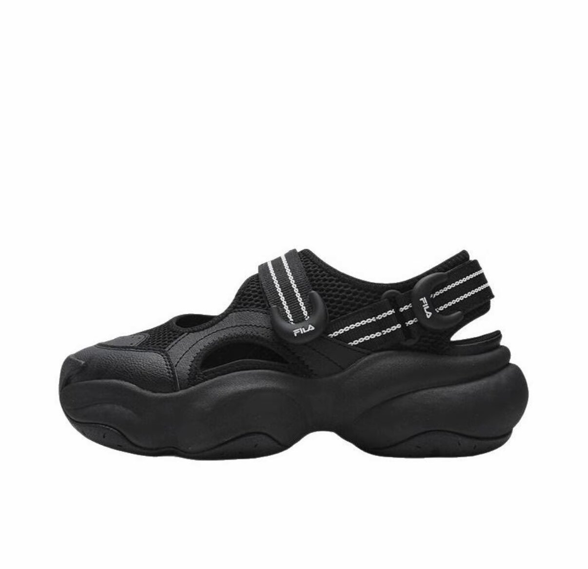 FILA/斐乐 贝果 凉鞋 透气厚底包跟魔术贴运动风增高 女款
