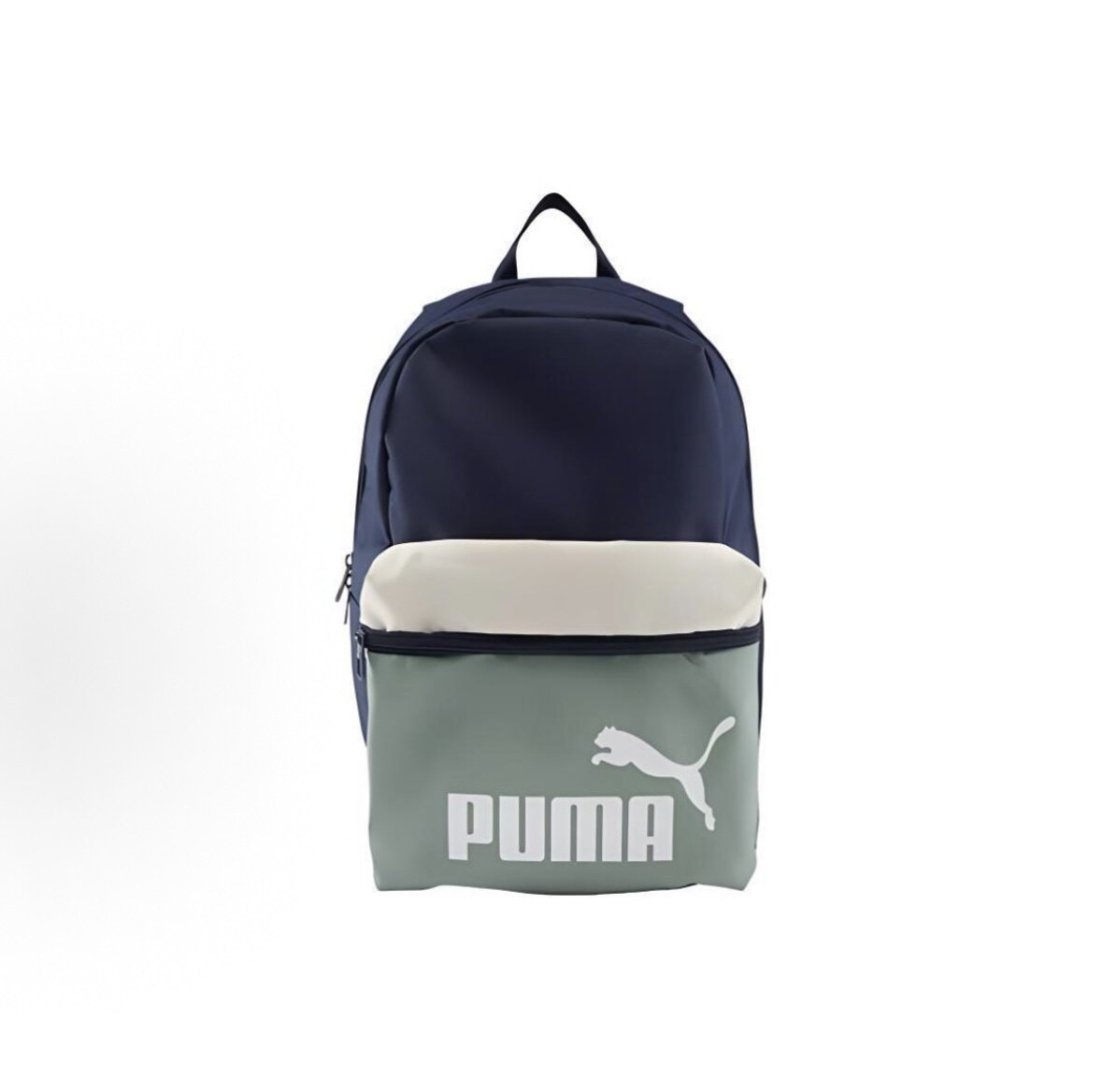 PUMA 彪马 时尚百搭便携拉链开合 织物 双肩包 中号 蓝色拼多色