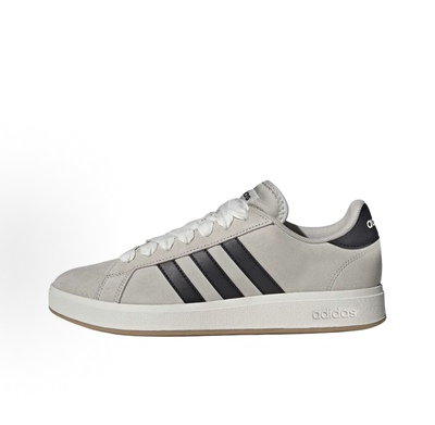 adidas Grand Court Base 00s 柔软舒适薄底低帮板鞋 男款 灰粽色