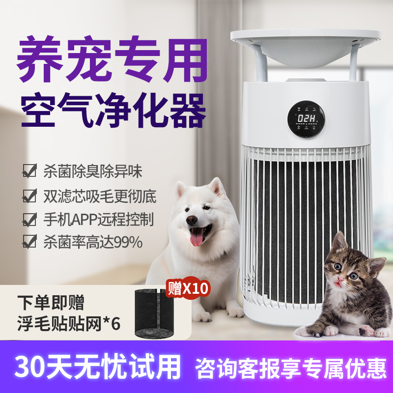 寵物凈化器強力吸毛除臭除敏家用