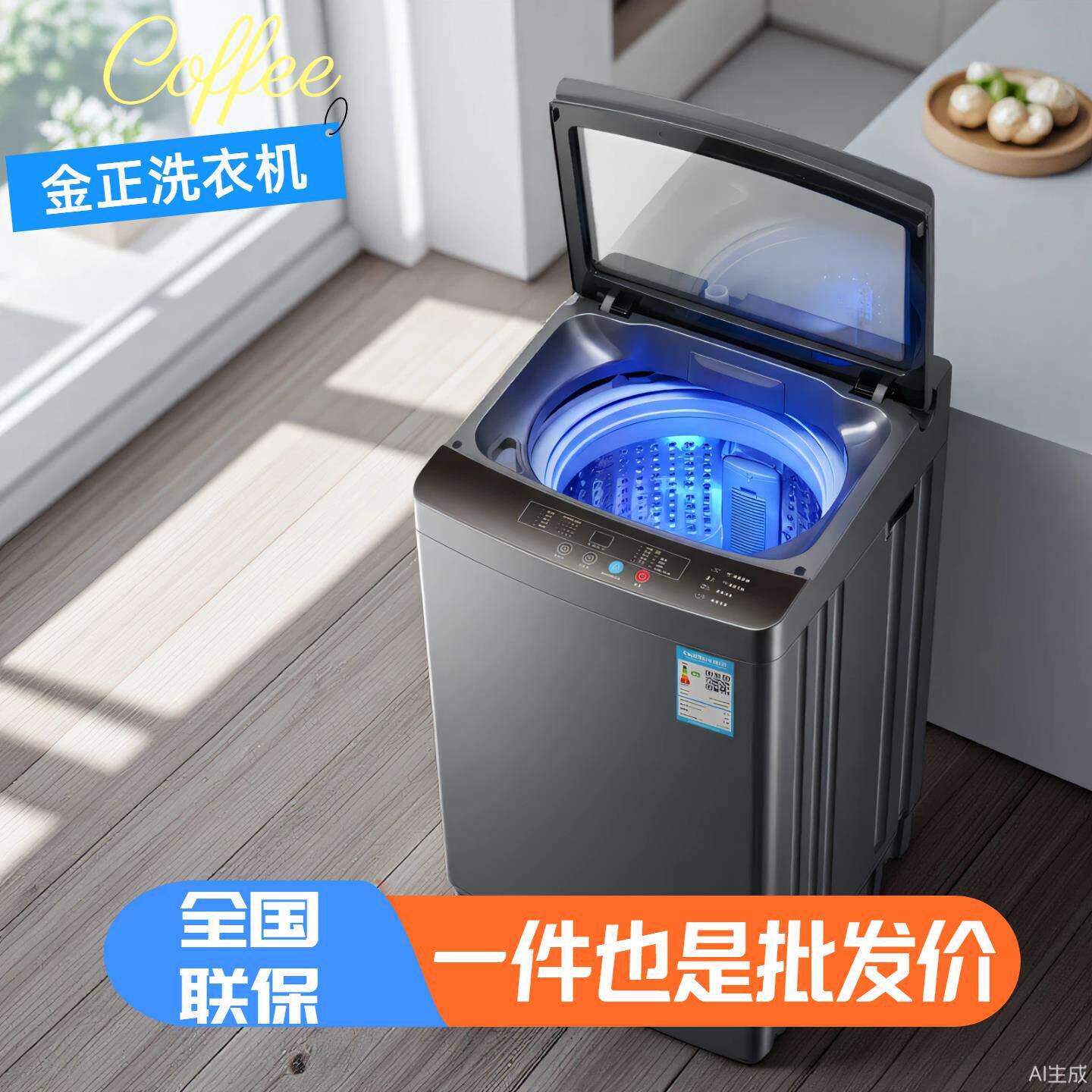 金正迷你波轮洗衣机洗脱烘一体