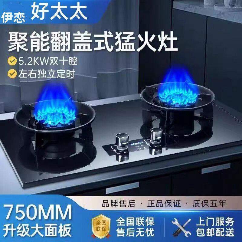 伊恋好太太嵌入式家用燃气灶双灶台式天然气液化气猛火煤气灶炉具