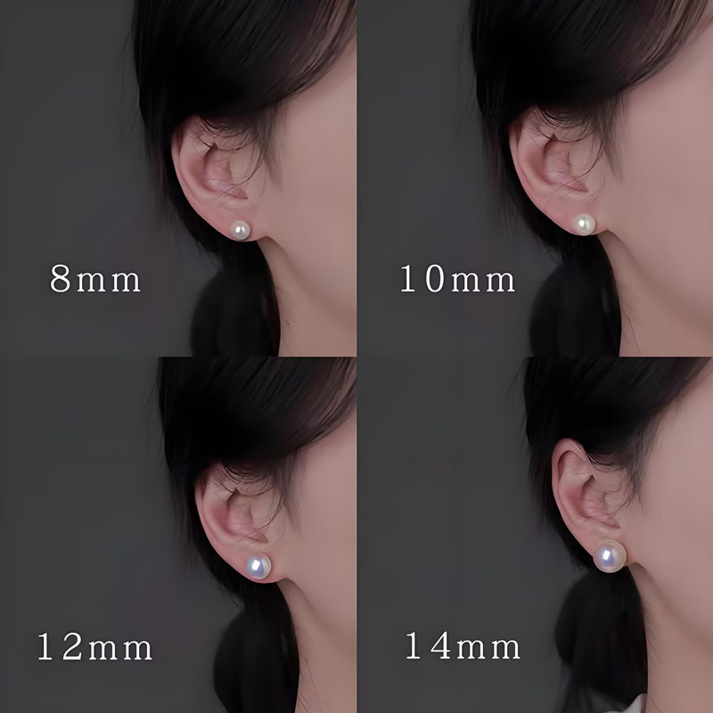 批发大珍珠耳钉女士小众设计简约气质日常百搭精致时尚轻奢高级感