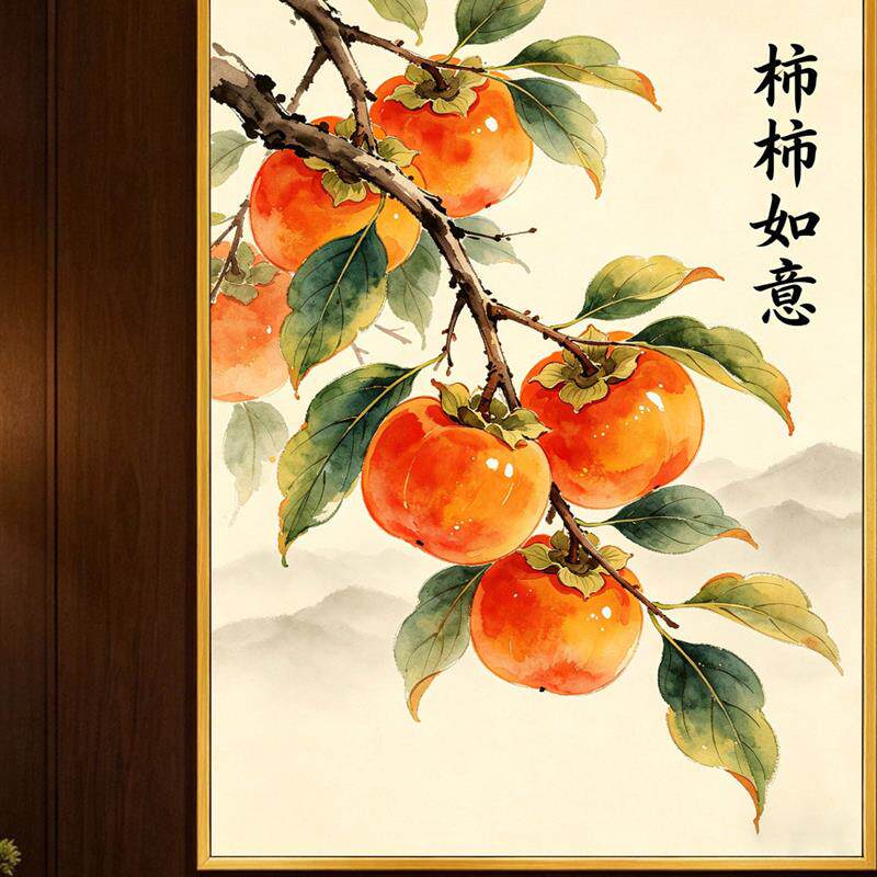 柿柿如意钻石画手工填充解压