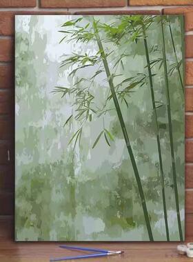 花卉数字油画diy填色手工涂色画
