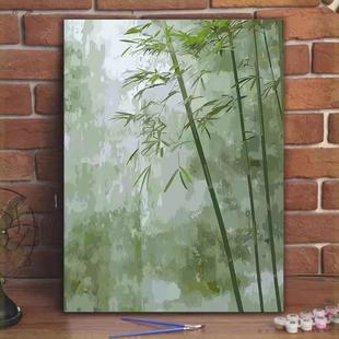 花卉数字油画diy填色风景治愈系高级感客厅装饰画手工涂色丙烯画