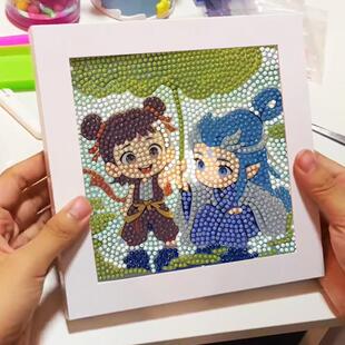 钻石画2025新款高级感儿童手工diy哪咤敖丙贴砖工具高难度女孩子
