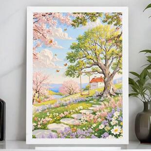 2025新款田园风景钻石画diy儿童学生大尺寸手工作业材料包幼儿园