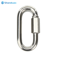 Thép không gỉ Meilong khóa khóa an toàn móc có khóa hợp kim nhôm chắc chắn Móc chìa khóa ba lô hình chữ O carabiner đai bảo hộ lao động