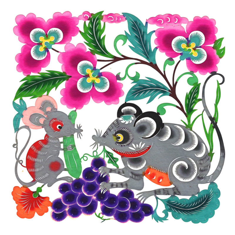 专业定制剪纸窗花 彩色窗花 春节过年十二生肖窗花门贴 厂家直销