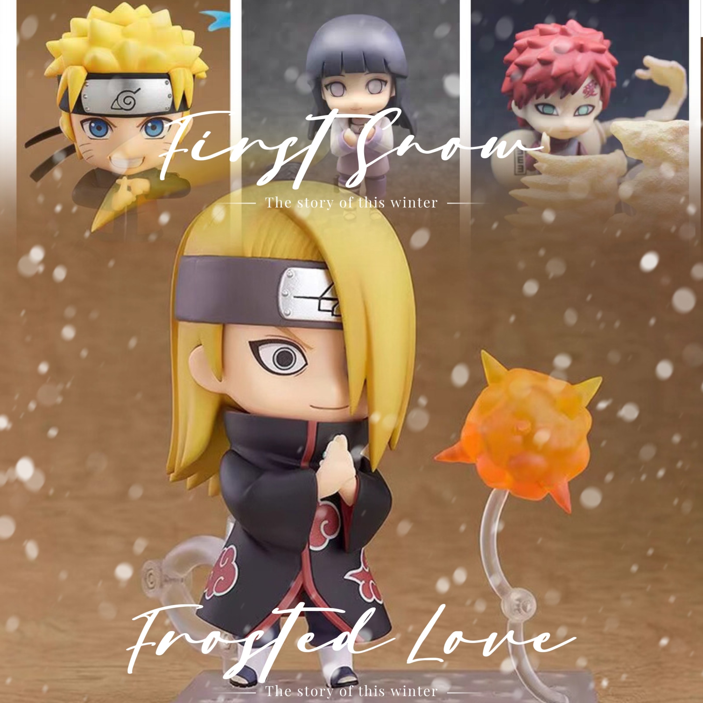 火影忍者Q版粘土人 鸣人佐助卡卡西鼬雏田 可换脸可动手办盒装