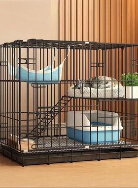 猫笼子家用室内双层猫窝超大自由空间折叠猫别墅二层猫舍猫咪用品