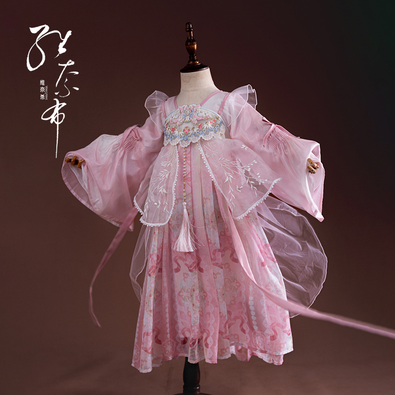 女童汉服2025新款春秋连衣裙