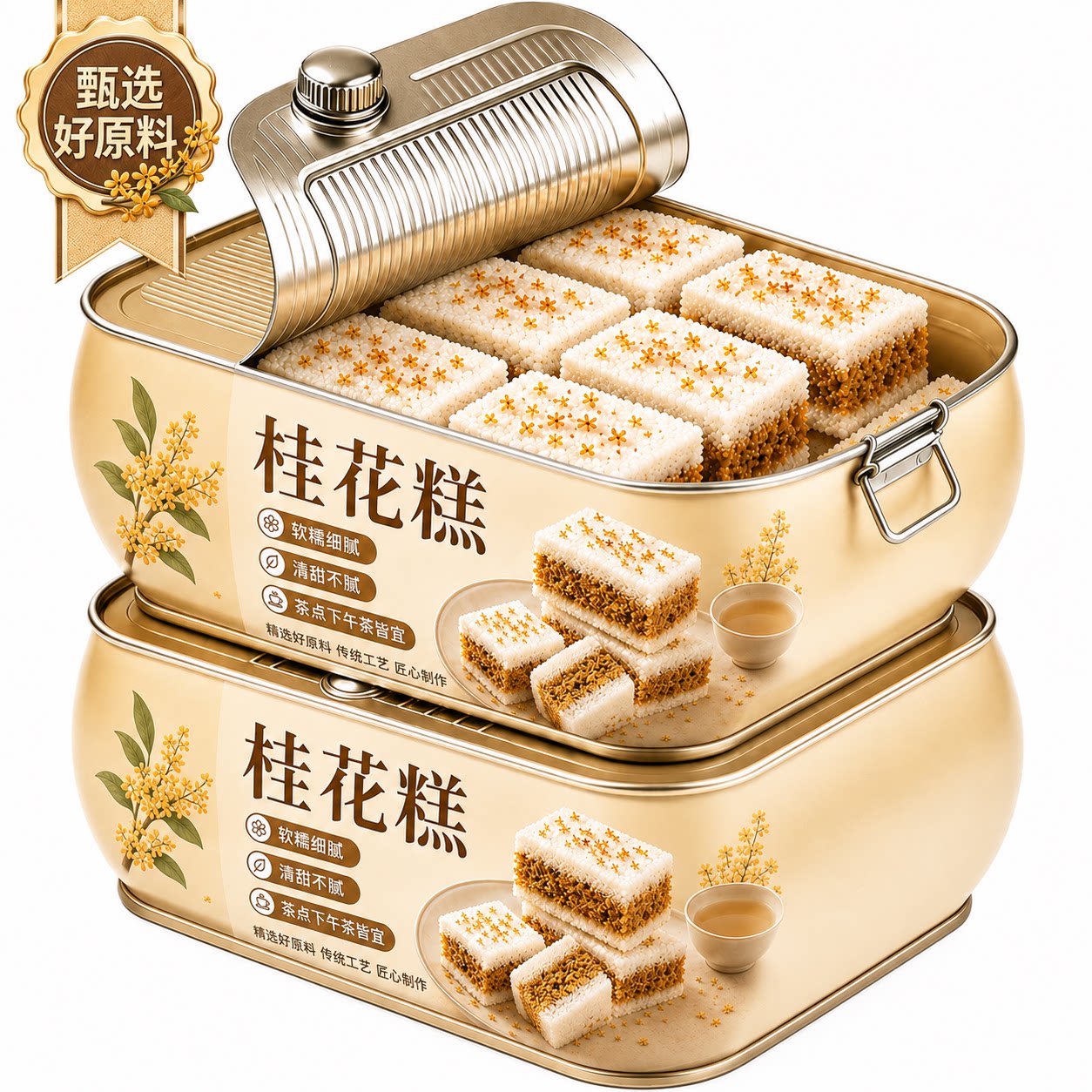 正宗广西桂林特产桂花糕传统糕点官方旗舰店手工千人小米糕点心