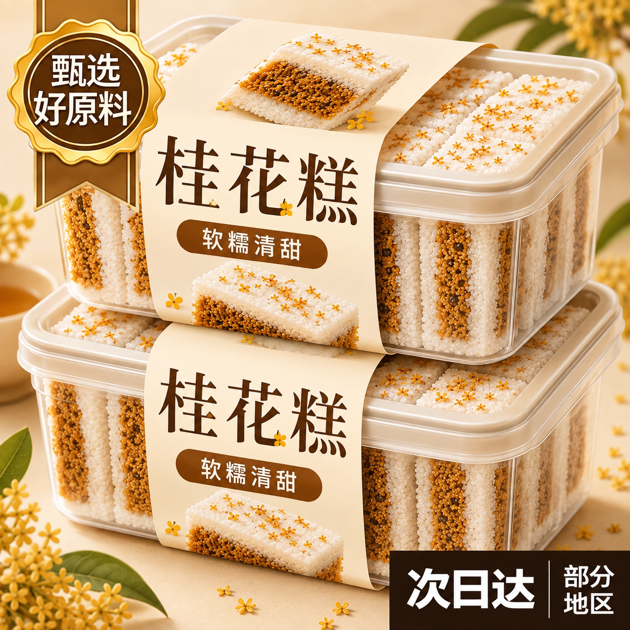 正宗广西桂林特产桂花糕传统糕点官方旗舰店手工千人小米糕点心