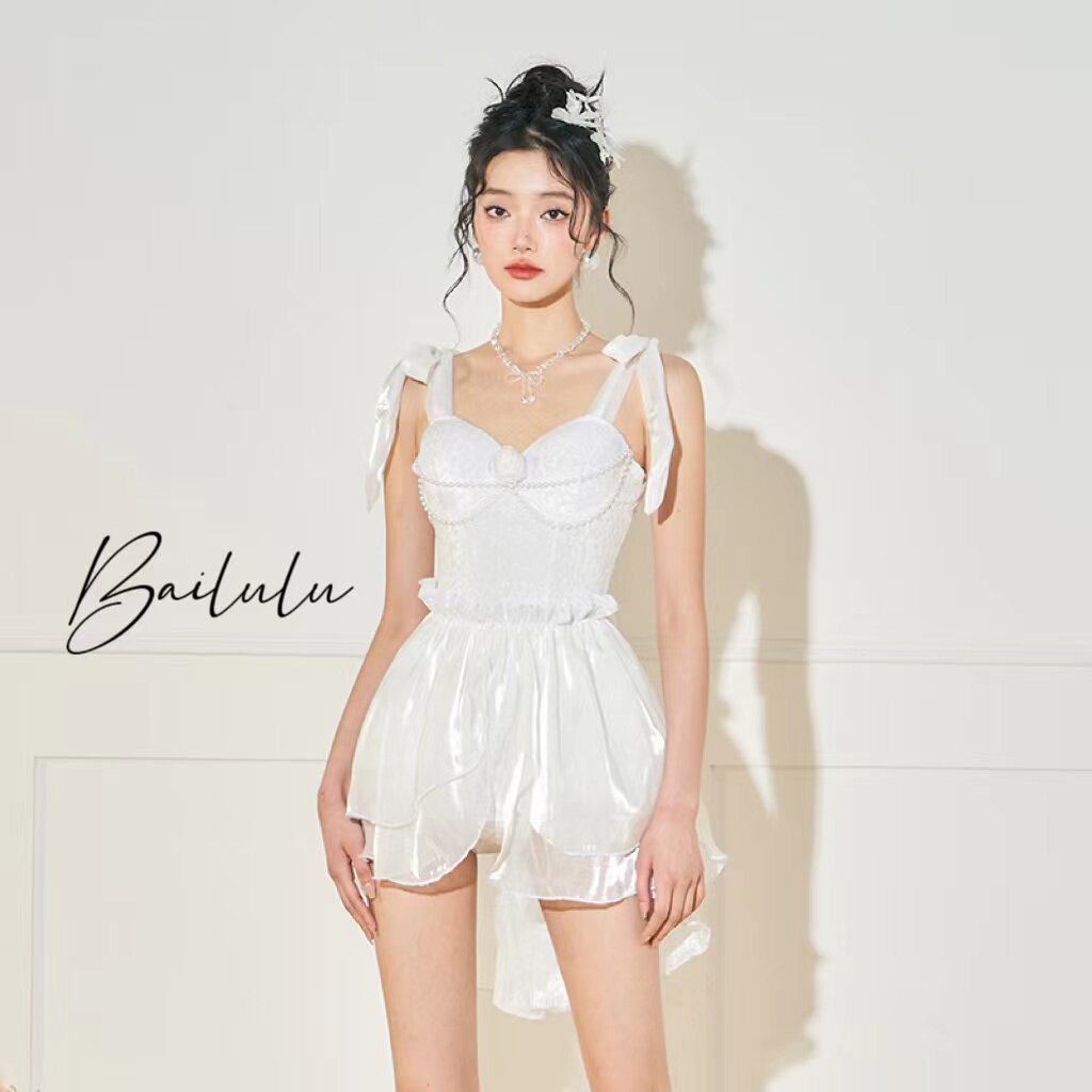 泳衣女网红风遮肚2023新款夏季高级感连体显瘦钢托聚拢性感吊带仙