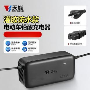 天能国标电动车铅酸干电池充电器48V12AH60V20AH72V35A三轮车通用