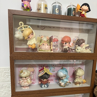 泡泡玛特dimoo星期八盲盒展示盒造景相框防尘收纳盒展示柜抽拉