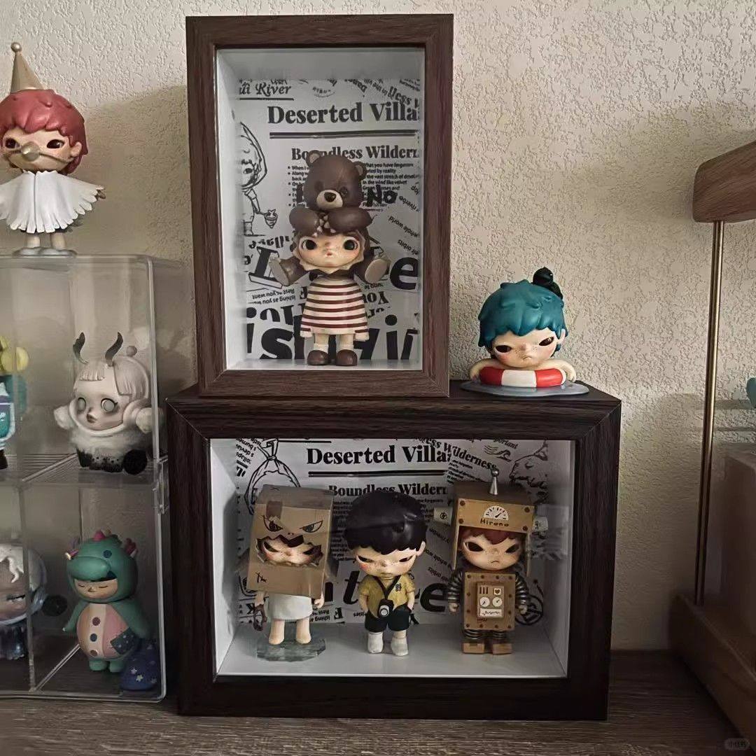 适用泡泡玛特小野展示盒盲盒收纳相框画框架7寸diy场景透明中空,家居饰品,相框/画框,淘宝优惠券,粉丝福利购,淘宝优惠卷