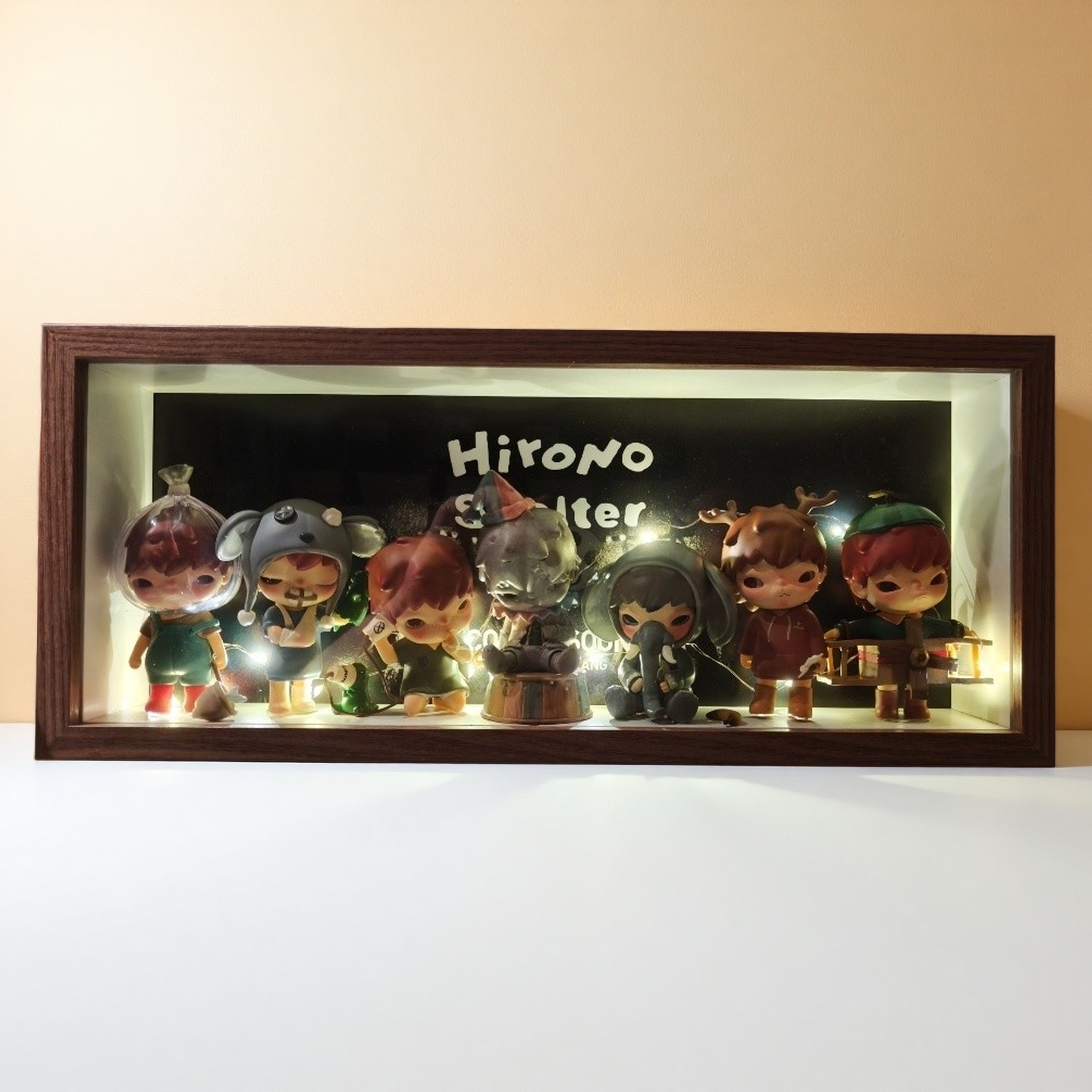 泡泡玛特小野1-7代展示盒立体相框展示场景装饰盲盒收纳盒展示盒