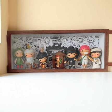 泡泡玛特小野1-7代展示盒立体相框展示场景装饰盲盒收纳盒展示盒