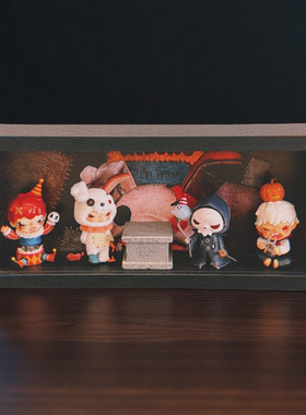 适用泡泡玛特Hirono诡乐园小野盲盒展示相框盲盒收纳展示相框造景