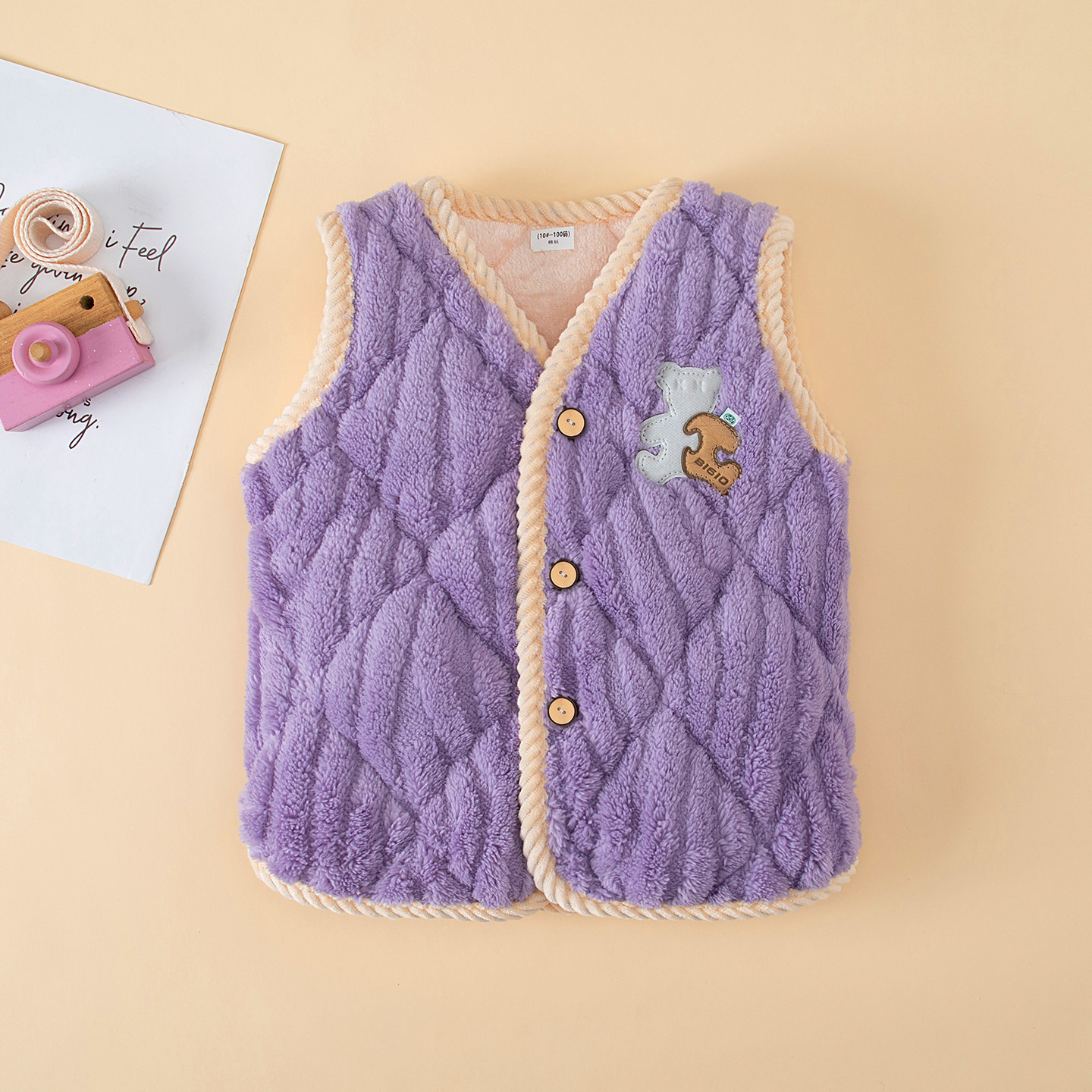 冬季儿童夹棉加厚法兰绒男童女童小童保暖珊瑚加绒马甲背心内穿搭,童装/婴儿装/亲子装,马甲,淘宝优惠券,粉丝福利购,淘宝优惠卷
