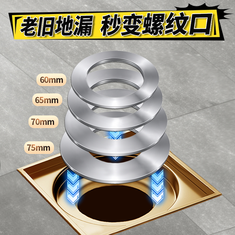 304不锈钢地漏螺纹变径盘变40mm