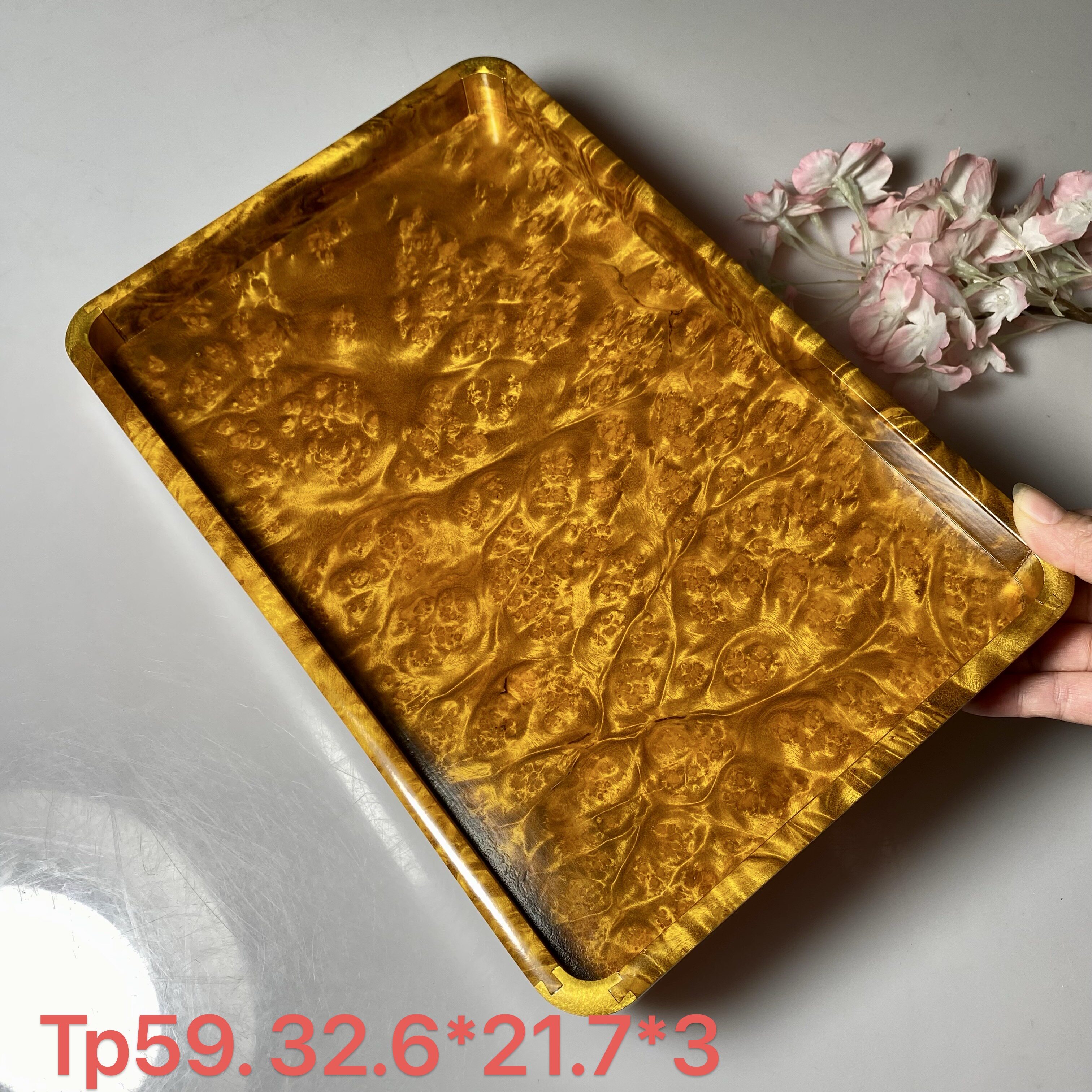 金丝楠黄金樟实木加厚干泡茶盘