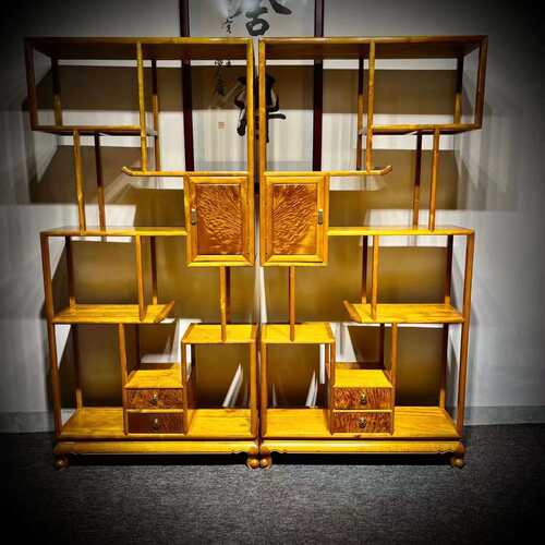【新品】直销正宗金丝楠木博古架