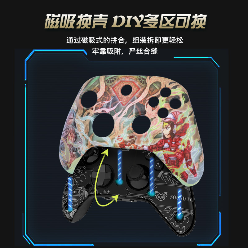 奕狐狩猎S蓝牙无线双人成行双影奇境游戏手柄PC电脑Steam安卓手机霍尔摇杆线性扳机组合键连发原神怪物猎人