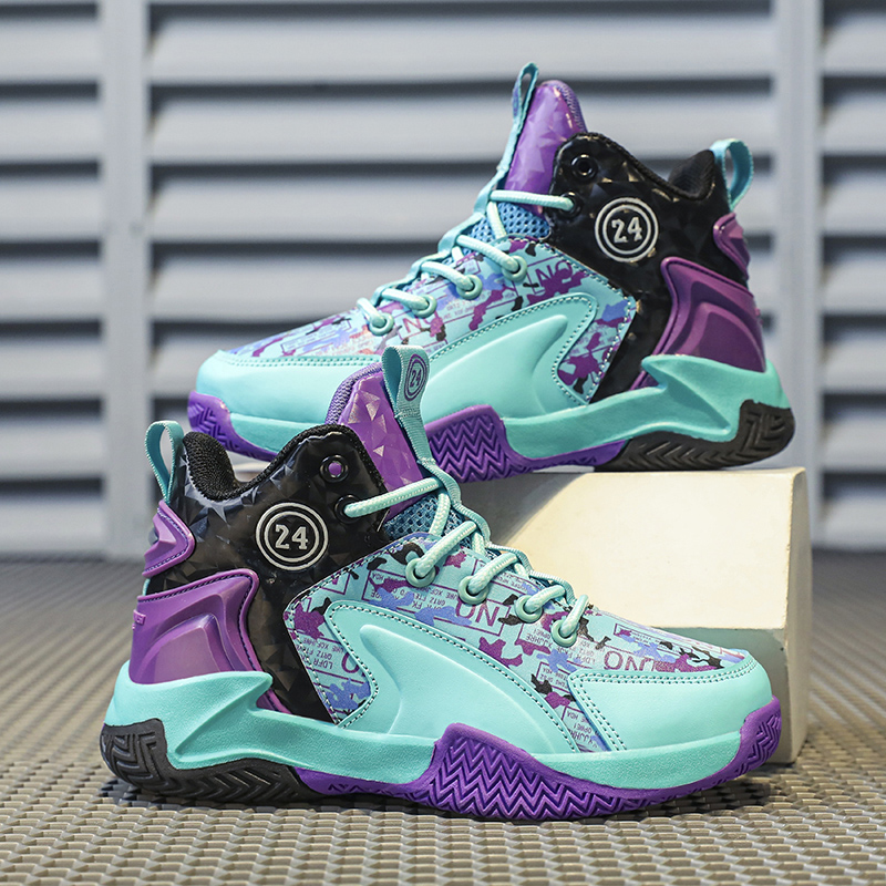 品牌儿童篮球鞋秋冬季防滑软底运动鞋中大童皮面防水男童跑步鞋子