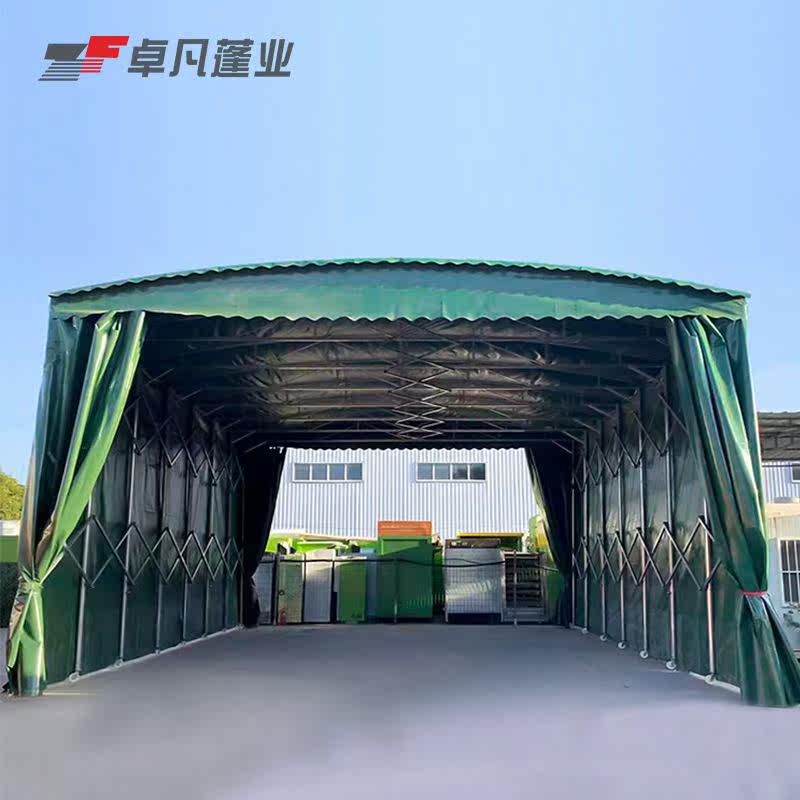 深圳大型推拉雨棚活动伸缩厂房雨篷户外排挡汽车电动遮阳帐篷定做