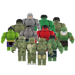 超级英雄积木大人仔块头武器H尊憎恶浩克阿玛迪斯赵拼装 玩具AF348
