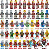 漫威钢铁侠3反浩克机甲复仇者联盟MK85战争机器人仔拼装 积木玩具