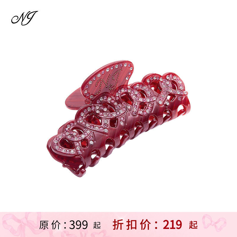 NJ抓夹百搭气质爱心发夹图片