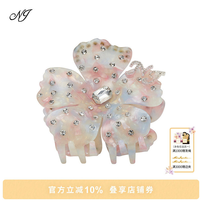 NJ花朵造型气质温柔抓夹图片