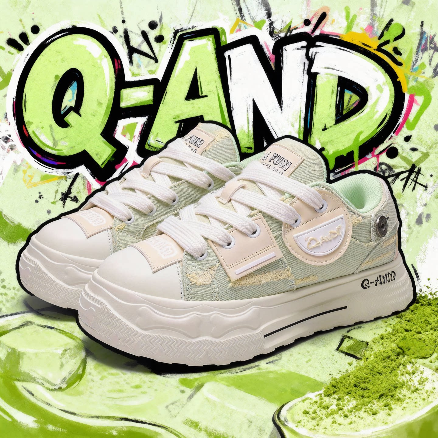 奇安达学生帆布鞋女款厚底增高板鞋面包鞋男5CM情侣休闲鞋女孩秋